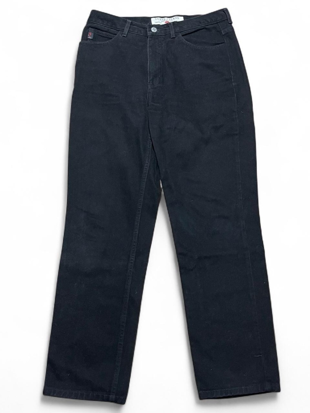 Vintage 90s Guess Jeans 050 Original Fit Black High Rise Narrow Leg Denim 32x30